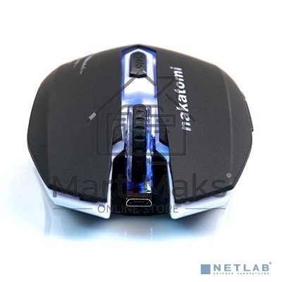 Мышь беспроводная Nakatomi MROG-15UR черный, 1600 dpi, радиоканал, USB, кнопки - 6