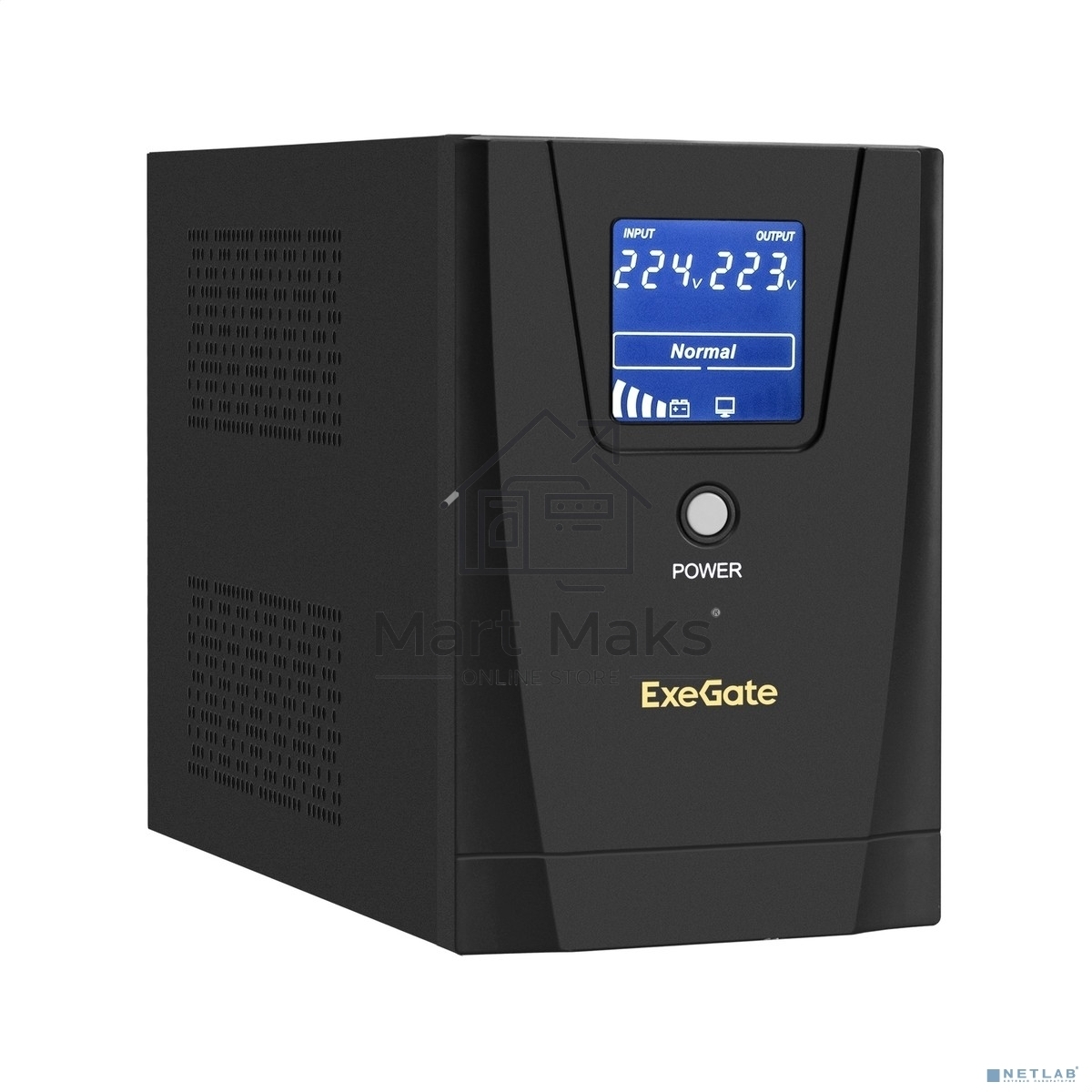Источник бесперебойного питания ExeGate EP285500RUS SpecialPro Smart LLB-1500.LCD.AVR.C13.RJ.USB 1500VA/950W, LCD, AVR, 6*IEC-C13, RJ45/11, USB, черный