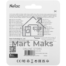 Флешка USB Netac UM81 (NT03UM81N-064G-20BK), 64Gb, USB 2.0, R/W 30/10, черный/красный