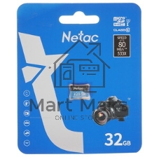 Флеш карта microSDHC 32Gb Netac P500 NT02P500STN-032G-S (без SD адаптера) 80Mb/s