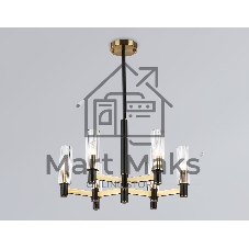 Люстра Ambrella light LH55511/6 BK/BS/CL черный/латунь/прозрачный E14*6 max 40W D570*760