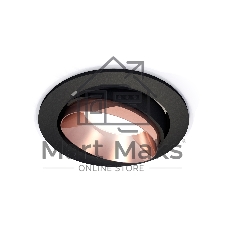 Комплект встраиваемого поворотного светильника Ambrella light XC7652025 SBK/PPG черный песок/золото розовое полированное MR16 GU5.3 (C7652, N7035)