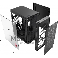 Компьютерный корпус Bloody BD-CC101 черный без БП mATX 1x80мм 1x92мм 2x120мм 2xUSB 2.0 1xUSB 3.0 audio