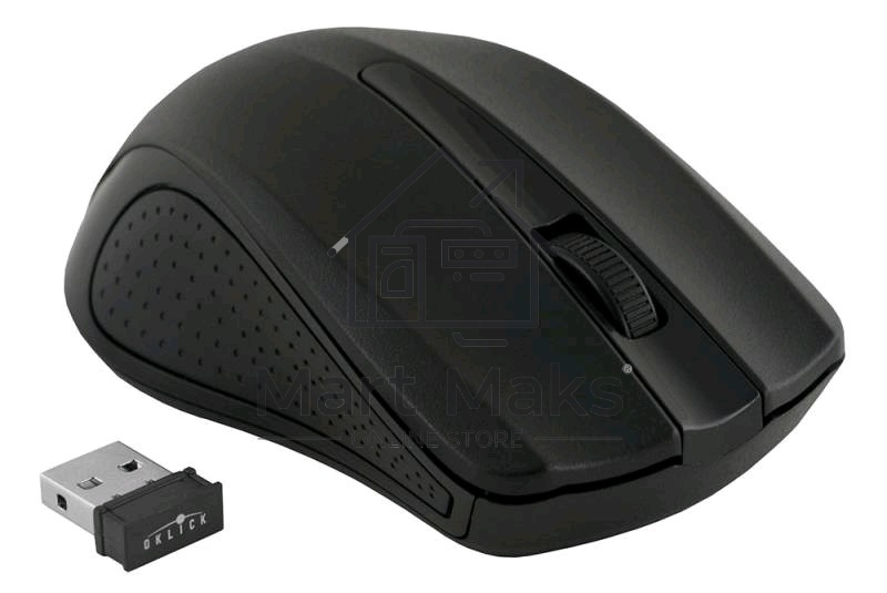Мышь беспроводная Oklick 485MW черный, 1200 dpi, радиоканал, USB, кнопки - 3