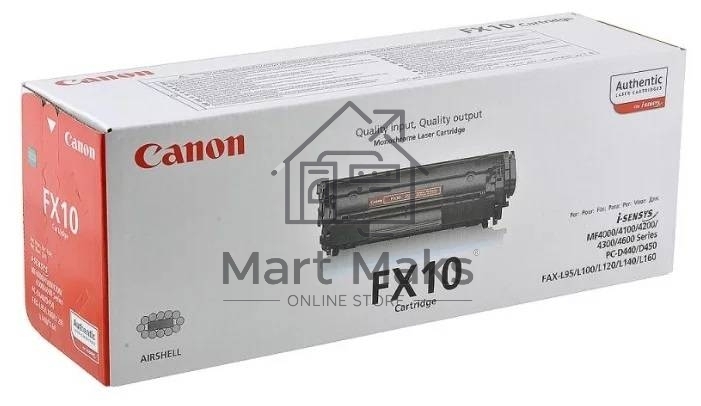 Картридж лазерный Canon FX-10 (0263B002) черный (2000 стр) для Canon FAX L100/120, MF4018/4120/4140/4150/4270/4320/4330/4340/4350/4370
