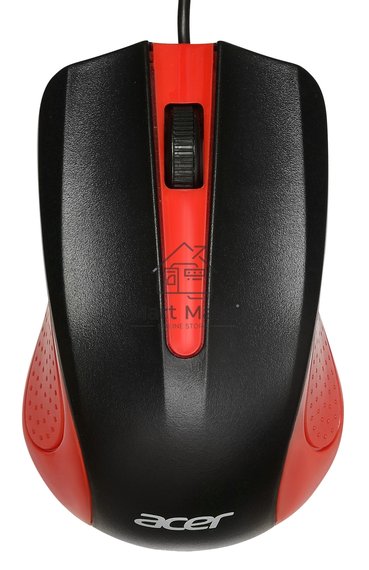Мышь проводная Acer OMW012 черный/красный, 1200 dpi, USB, кнопки - 3