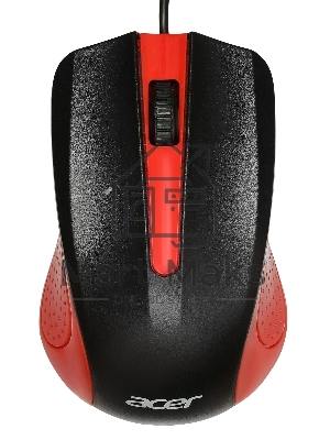 Мышь проводная Acer OMW012 черный/красный, 1200 dpi, USB, кнопки - 3