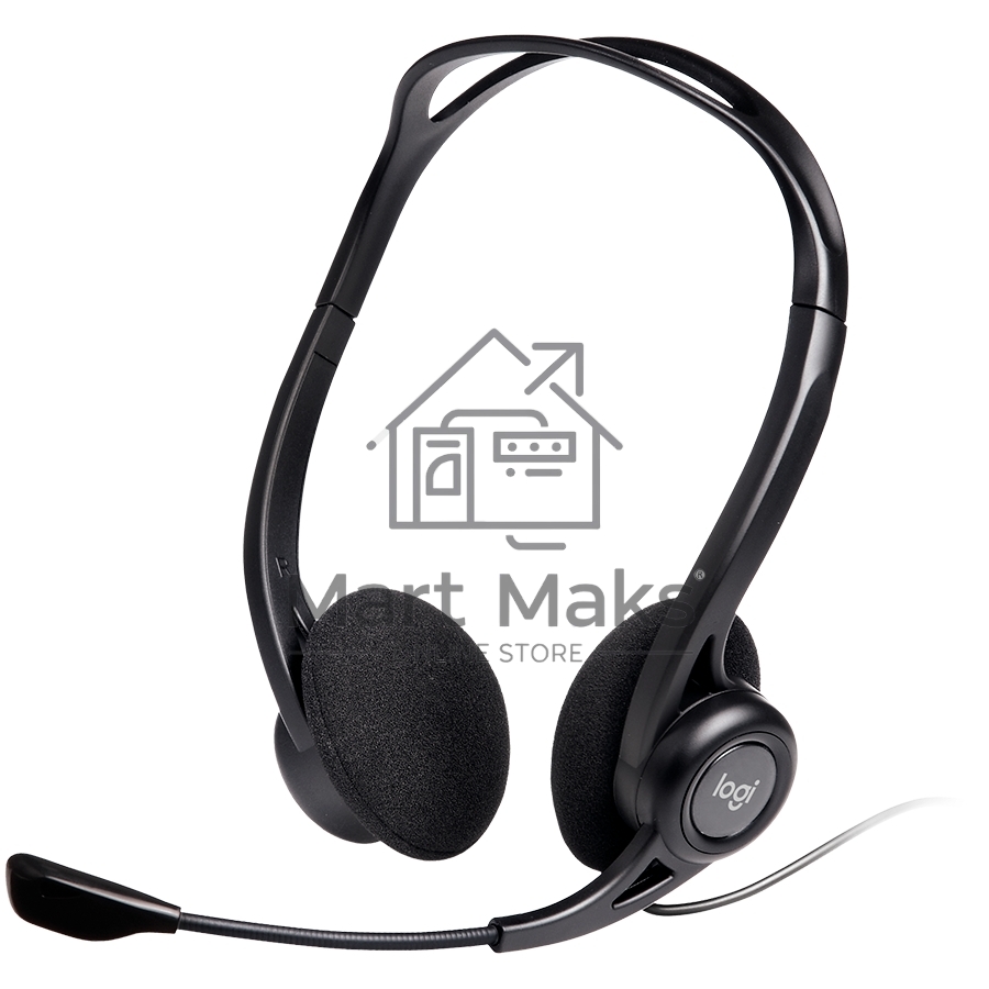 Наушники с микрофоном Logitech 960 черный 2.4м накладные оголовье (981-000100)