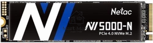 Накопитель SSD Netac NV5000 Pro, 500GB, M.2 2280, PCIe 4.0 x4, NVMe, R/W 4800/2700, с радиатором