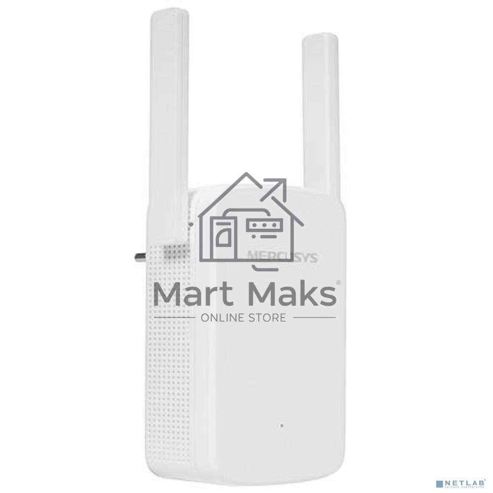 Усилитель сигнала Mercusys ME30 AC1200 Wi-Fi Range Extender, 300 Mbps at 2.4 GHz + 867 Mbps at 5 GHz, 1 x 10/100 LAN, 2× Fixed External Antennas, Wall Plugged, WPS/Reset Button, Signal Indicator, Range Extender/Access Point mode, Adaptive Path Selection