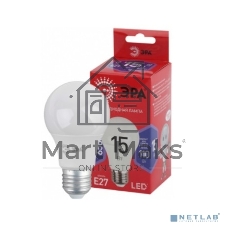 Лампа светодиодная ECO LED A60-15W-865-E27 R (диод груша 15Вт холодн E27) (10/100/1500) ЭРА Б0046357