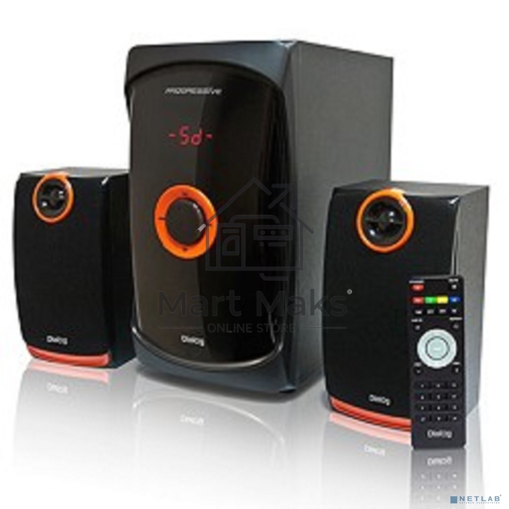 Колонки Dialog Progressive AP-200 черный2.1, 30W+2*15W RMS, USB+SD reader