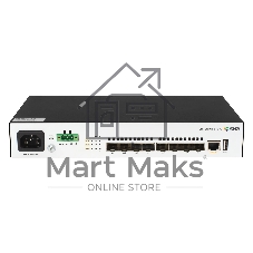 Коммутатор управляемый уровня SNR 2+, 8 x 1/10GE SFP+. Питание: 220V AC + встроенный UPS 12V