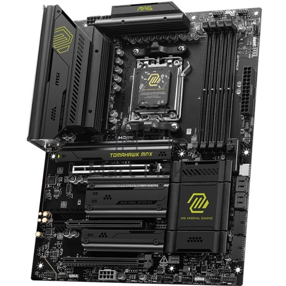 Материнская плата MSI MAG B850 TOMAHAWK MAX WIFI, AM5, AMD B850, 4xDDR5, 4xSATA, 4xM.2, 3xPCI-E x16, 1xHDMI, 1x5Gb LAN, 2xUSB-A 5Gbps, 4xUSB-A 2.0, 3xUSB-C 10Gbps, 7.1, Wi-Fi 7, Bluetooth 5.4, ATX