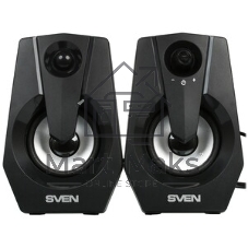 Акустическая система SVEN 370 2.0 черные (2x2W, USB, RGb подсветка)