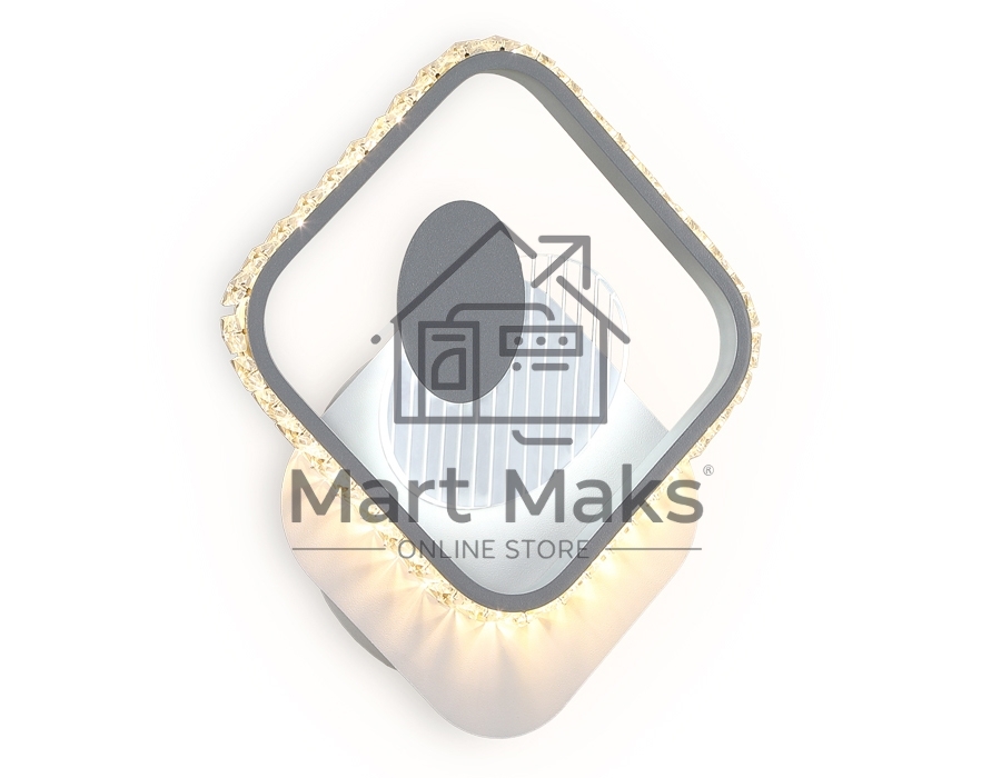 Светильник Ambrella light FA266 WH/GR белый/серый LED 3000K+6400K 16W 310*270*50