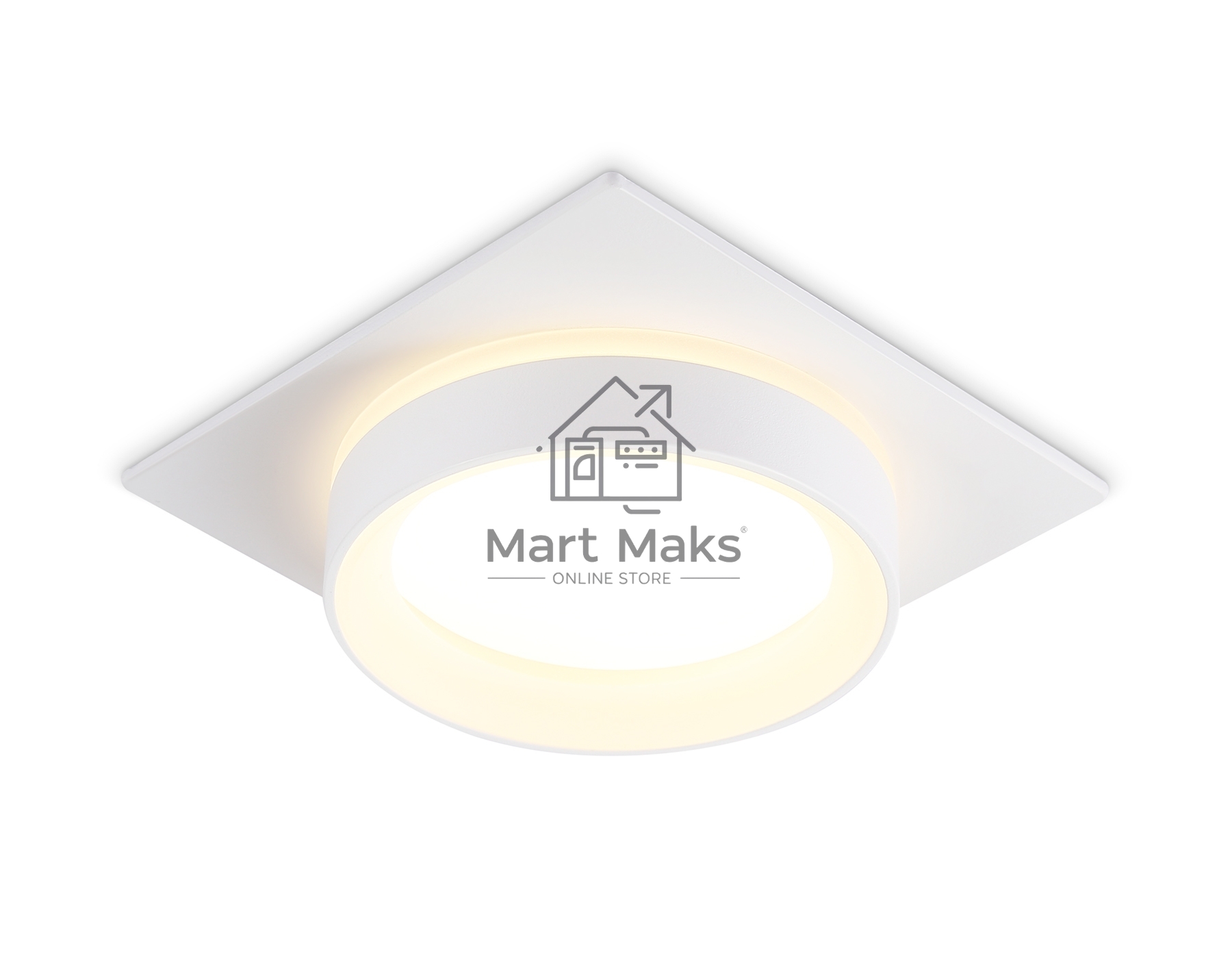 Светильник Ambrella light TN6709 WH белый IP44 GX53 max 15W 105*105*45