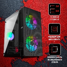 Компьютерный корпус Bloody BD-CC101 черный без БП mATX 1x80мм 1x92мм 2x120мм 2xUSB 2.0 1xUSB 3.0 audio