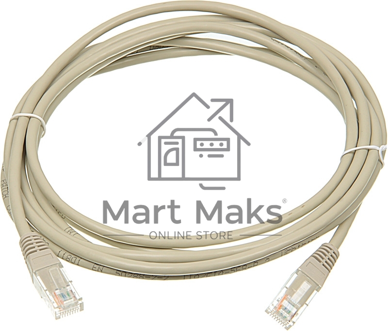 Кабель Патч-корд Lanmaster UTP TWT-45-45-3.0-GY вилка RJ-45-вилка RJ-45 кат.5е 3м серый ПВХ