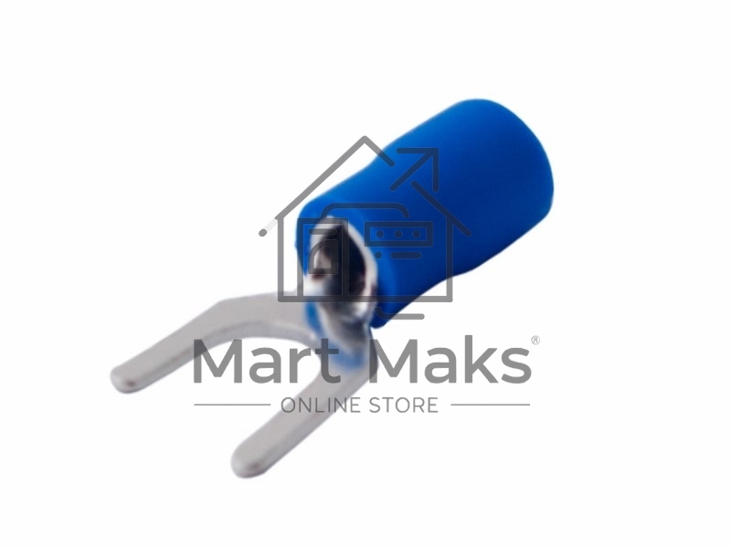 Наконечник вилочный изолированный 6.5 мм 1.5-2.5 мм² (НВи 2.5-6/НВи 2-6) синий Rexant