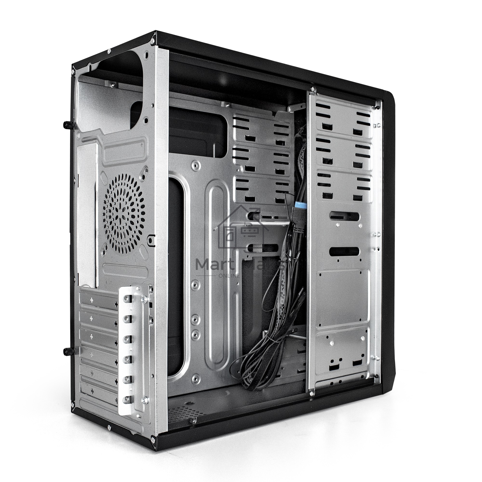 Компьютерный корпус Miditower ExeGate EX283215RUS CP-603UB Black, ATX, <CP350W, 80mm>, 2*USB+2*USB3.0, Audio, замок блокировки кнопки питания