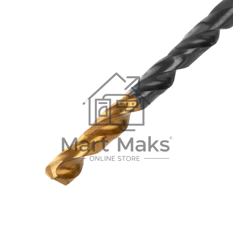 Сверло по металлу, 3,2 мм, HSS-Tin, Golden Tip, 10 шт. Denzel