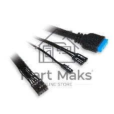 Компьютерный корпус HSPD F710, Panoramic Mid Tower, черный, TG, 0.5 SPCC, 3x120мм ARGb E-ATX, ATX, mATX, mITX 185/395/270мм 2x2.5