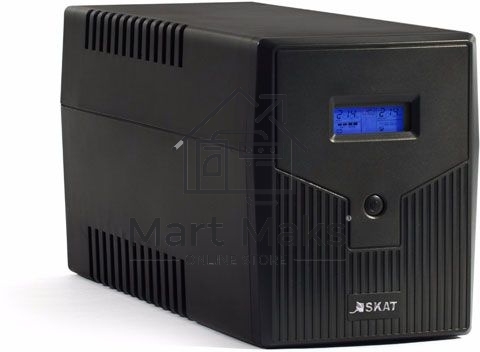 Источник бесперебойного питания SKAT-UPS 2000/1200 220В 1200Вт 2 АКБ 9Ач внутр. меандр. стабилизация напряжения