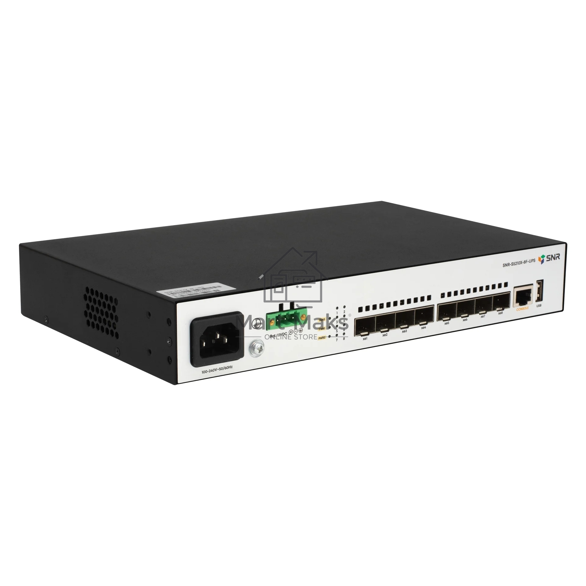 Управляемый коммутатор уровня SNR 2+, 8 x 1/10GE SFP+. Питание: 220V AC + встроенный UPS 12V