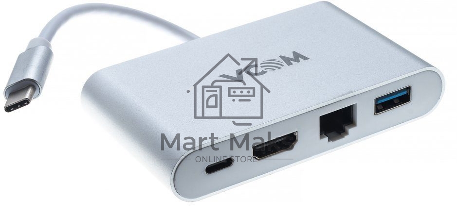 Кабель-адаптер USB3.1 Type-CM-->HDMI+USB3.0+RJ45+PD charging VCOM <CU455> Кабель-адаптер USB3.1 Type-CM-->HDMI+USB3.0+RJ45+PD charging VCOM <CU455>
