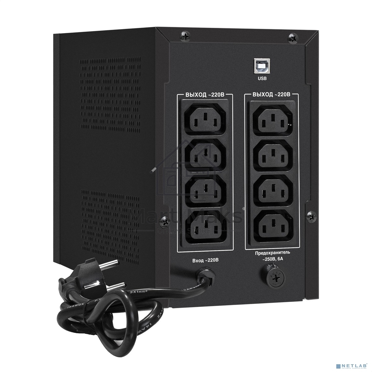 Источник бесперебойного питания ExeGate EP285500RUS SpecialPro Smart LLB-1500.LCD.AVR.C13.RJ.USB 1500VA/950W, LCD, AVR, 6*IEC-C13, RJ45/11, USB, черный