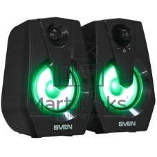 Акустическая система SVEN 370 2.0 черные (2x2W, USB, RGb подсветка)