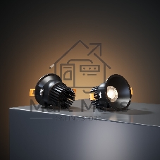 Встраиваемый светодиодный светильник 15266/LED 7W 3000K BK черный