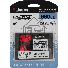 Накопитель SSD Kingston DC600M, 960 Gb, SATA III, R/W 560/530 МБ/с