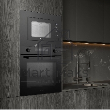Микроволновая печь встраиваемая Weissgauff HMT-206 Compact черный, 20 л, 700 Вт, переключатели - сенсор