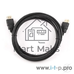 Кабель Cablexpert HDMI CC-HDMI4L-1M, 19M/19M, v2.0, серия Light, позол.разъемы, экран, 1м, черный, пакет