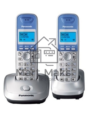 Телефон беспроводной (DECT) Panasonic KX-TG2512RUS (серебристый) Доп трубка в комплекте,АОН, Caller ID,спикерфон на трубке,полифония