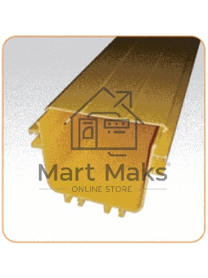 Крышка прямой секция оптического лотка, 100x120 мм, 2 метра, желтая