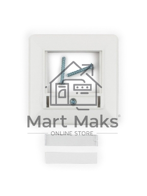 Рамка для розетки квадратная 80x80 евро белая с металл.прокладкой Рамка для розетки квадратная 80x80 евро белая с металл.прокладкой