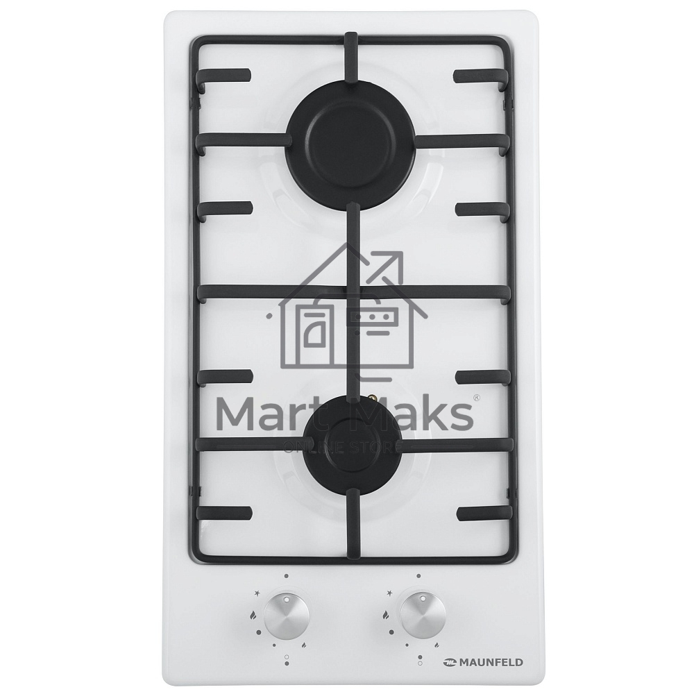 Газовая варочная панель Maunfeld EGHE.32.3EW/G Домино, • Тип: газовая 30см • Тип установки: независимая • Управление: фронтальное, переключатели поворотные • Нагревательный элемент: конфорка, 2шт • Мощность конфорок, Вт: 2600, 1700 • Материал исполнения: 