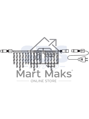 Гирлянда Neon-night Айсикл (бахрома) светодиодный, 4,8 х 0,6 м, прозрачный провод, 230 В, диоды синие, 176 LED