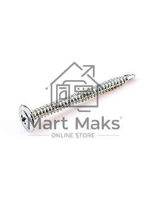 Саморез 4.2х13 металл-металл с прессшайбой сверло цинк (уп.1000шт) коробка СТРОЙМЕТИЗ ММ4213СЦ1