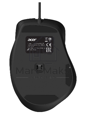Мышь проводная Acer OMW120 черный, 2000 dpi, USB, кнопки - 6