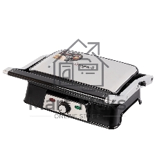 Гриль-пресс электрический Endever Grillmaster 220, серебристый/черный