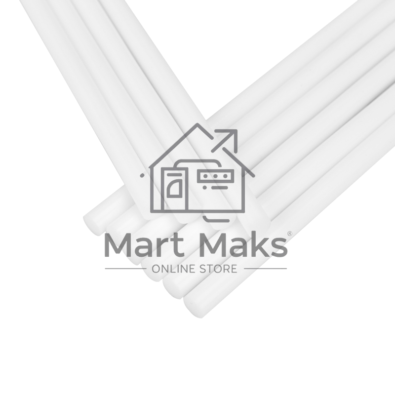 Стержни клеевые Rexant Ø 7 мм, 200 мм, белые (10 шт./уп.) (хедер)