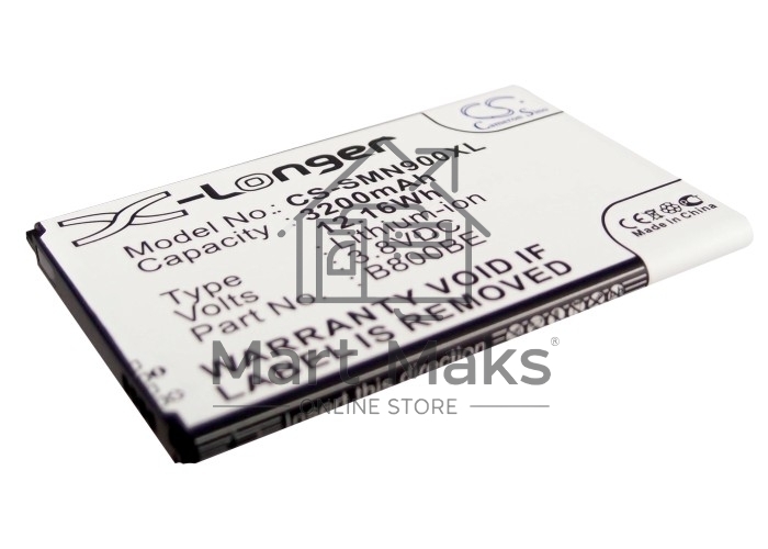 Аккумулятор CameronSino CS-SMN900XL (B800BC) для Samsung Note 3 N9000 3.8V / 3200mAh / 12.16Wh