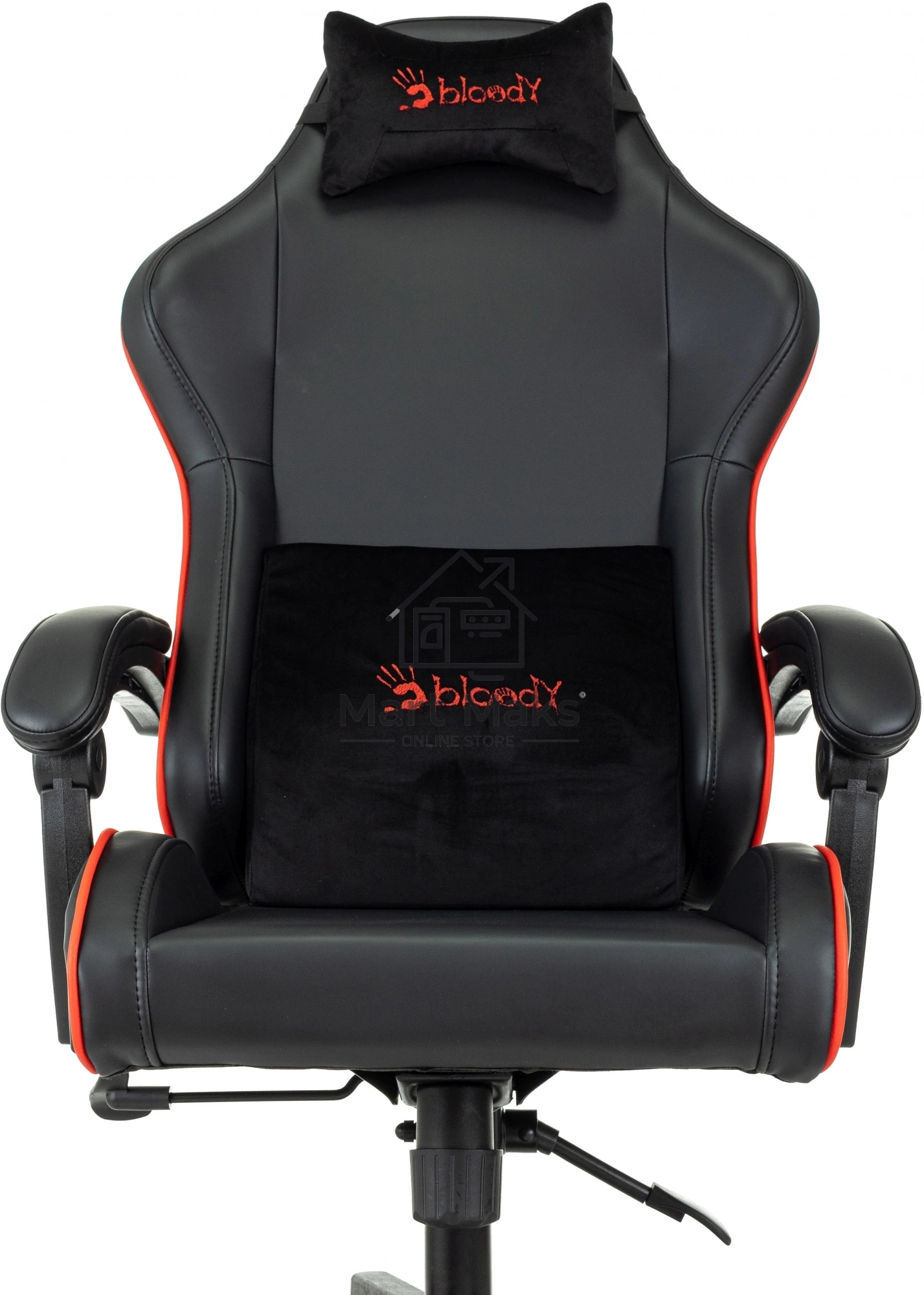 Кресло игровое A4Tech Bloody GC-780 черный, сиденье черный кожзам с подголов. крестов. металл черный, пластик черный
