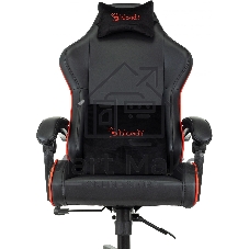 Кресло игровое A4Tech Bloody GC-780 черный, сиденье черный кожзам с подголов. крестов. металл черный, пластик черный