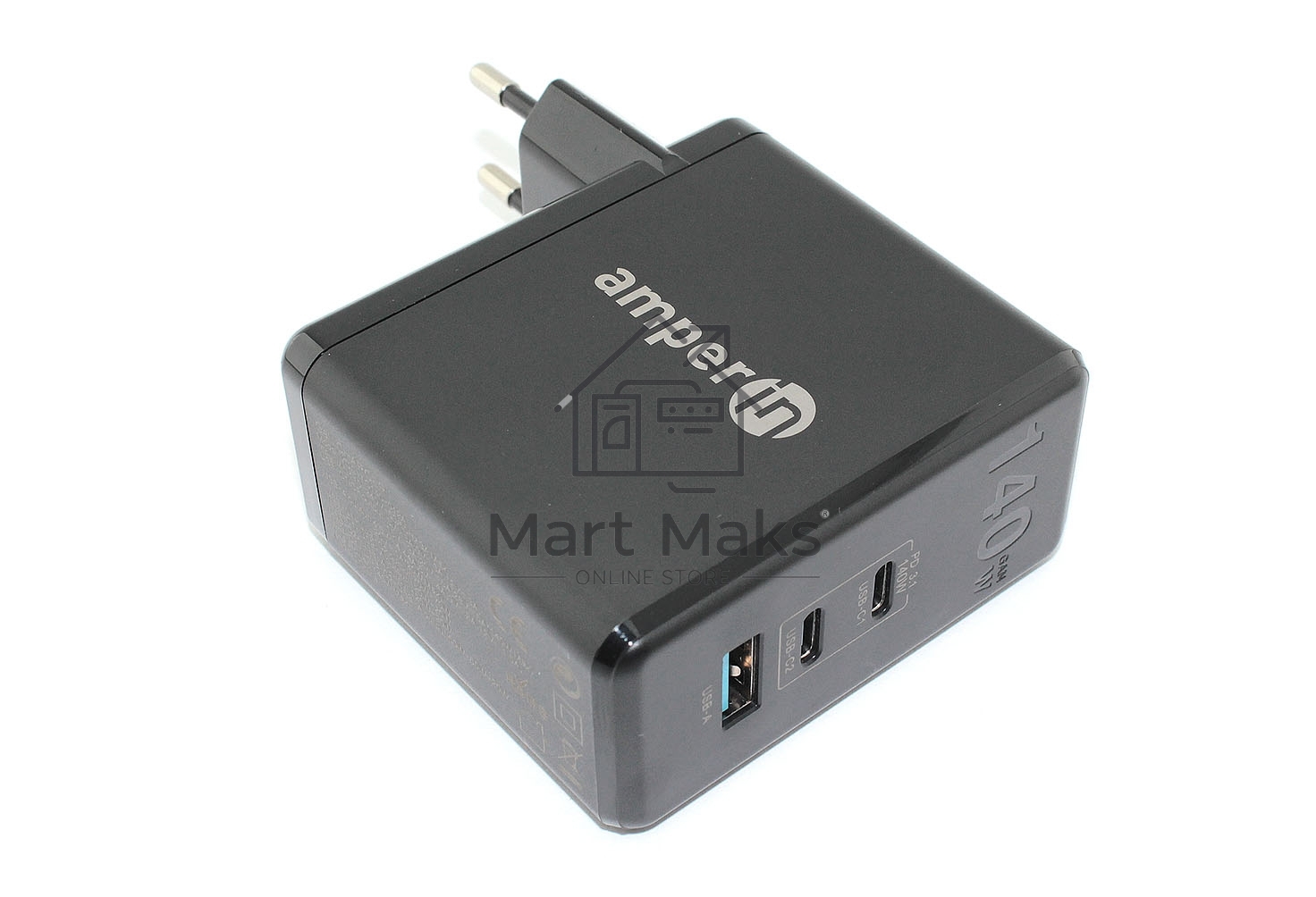 Блок питания (сетевой адаптер) Amperin GaN charger (YDS-TC140-012A) 140W, черный