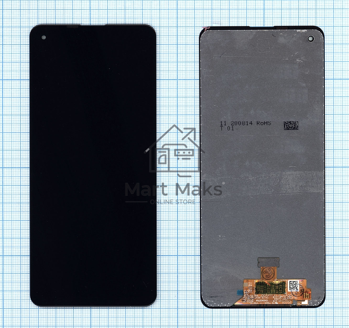 Дисплей для Samsung Galaxy A21S SM-A217F PLS, черный